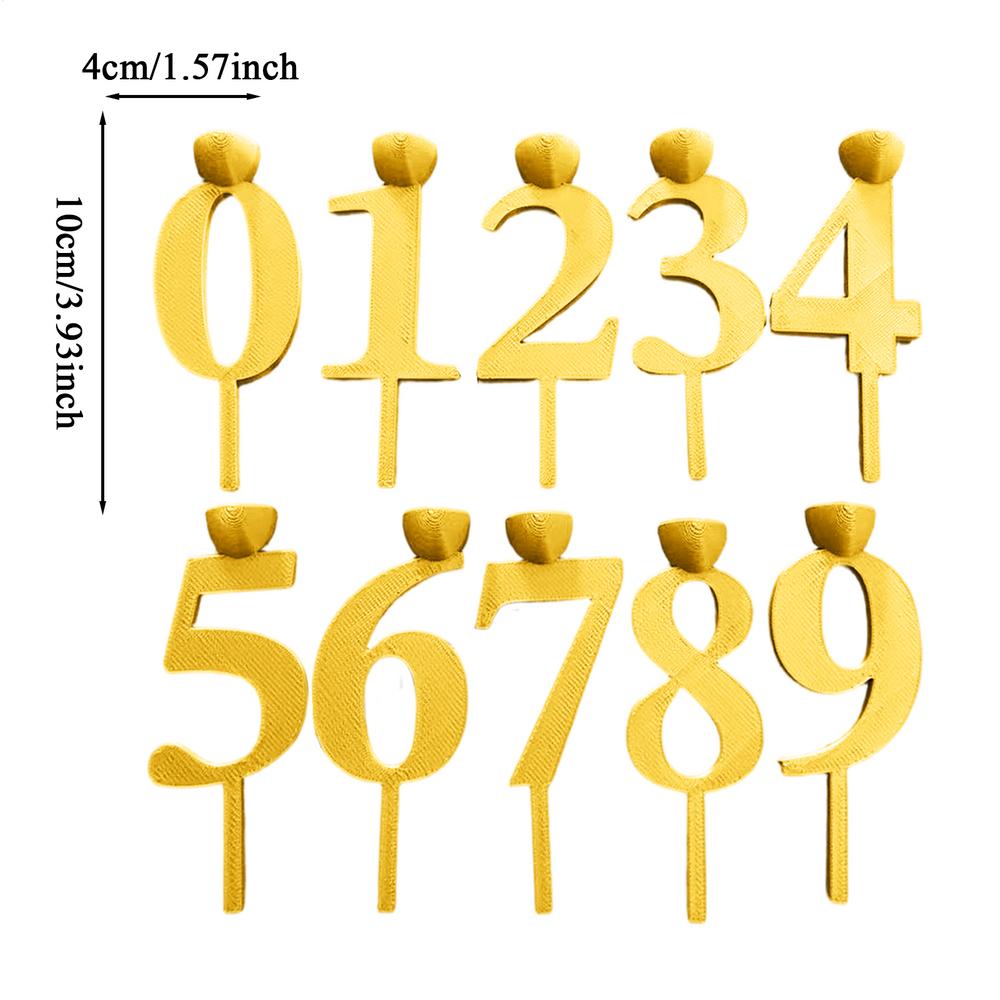 Digital Birthday Cake Candles Number Candlestick Free Combination Reusable for Celebration Kids Adults Party Cake Top Decor Prop