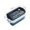 Lunch Box a Doppio Strato Adatta al Microonde: Plastica per Alimenti, Mantiene Fresco, Contenitore Bento Sigillato, Ideale per Lavoratori d'Ufficio.