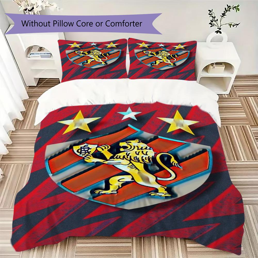Genoa CFC Pattern Bedding,Quilt Set Quilt Cover Pillowcase Home Birthday Gift(1 * Duvet Cover + 2 * Pillowcase, Without Core)_lx
