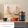 National Trend Ceramic Travel Tea Set - Portable Business Souvenir, Cultural Creative Gift with Custom Logo Option