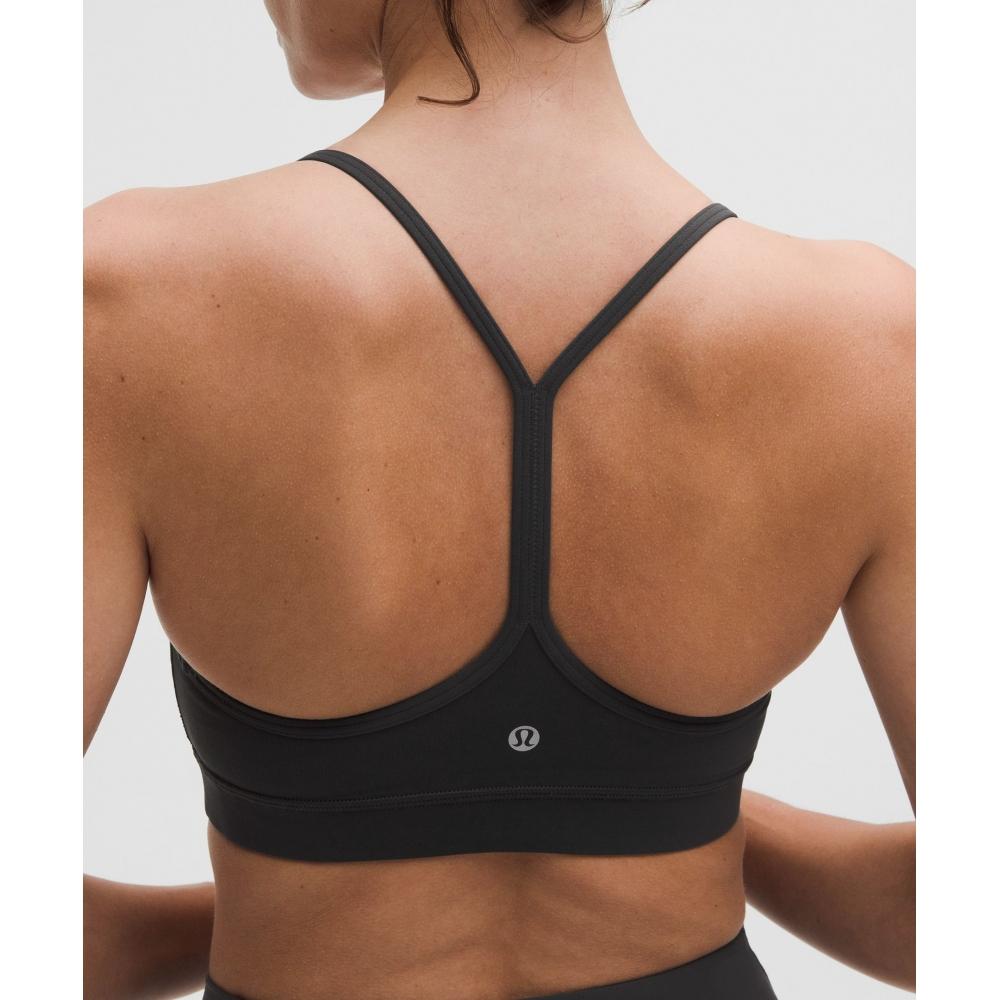 Lululemon Flow Y BrA Nulu  Light Support  A C Cups grAphite greY