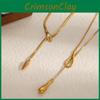 Style Snake Chain Necklace For Women With 18k Gold Plating And Stainless Steel Material