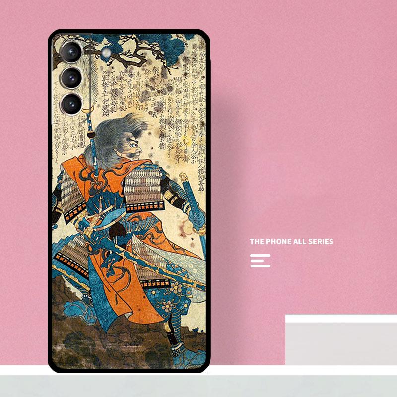 Japanese Samurai Art Phone Case For Samsung Galaxy S24 S26 Ultra S20 S21 S22 S23 S25 Plus S10 S25 FE Cover Coque