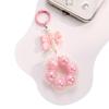 Pearl Bow Phone Lanyard with Sweet French Style Bag Keychain and Round Clasp