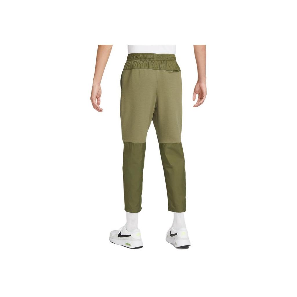 Nike Buchstaben-Print Schnürung Gestrickte Sporthose Herren Unterteile Olivgrün Schwarz DD7013-222