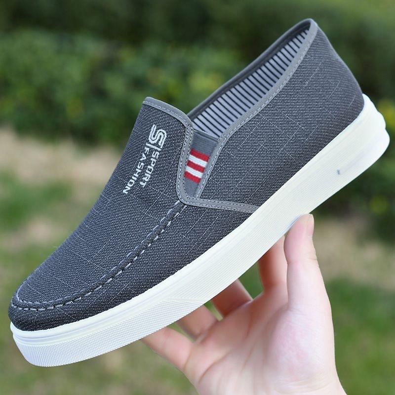 Chaussures en toile Old Beijing pour hommes, Chaussures de marche décontractées à semelle souple, Chaussures de travail confortables pour hommes d'âge moyen et âgés