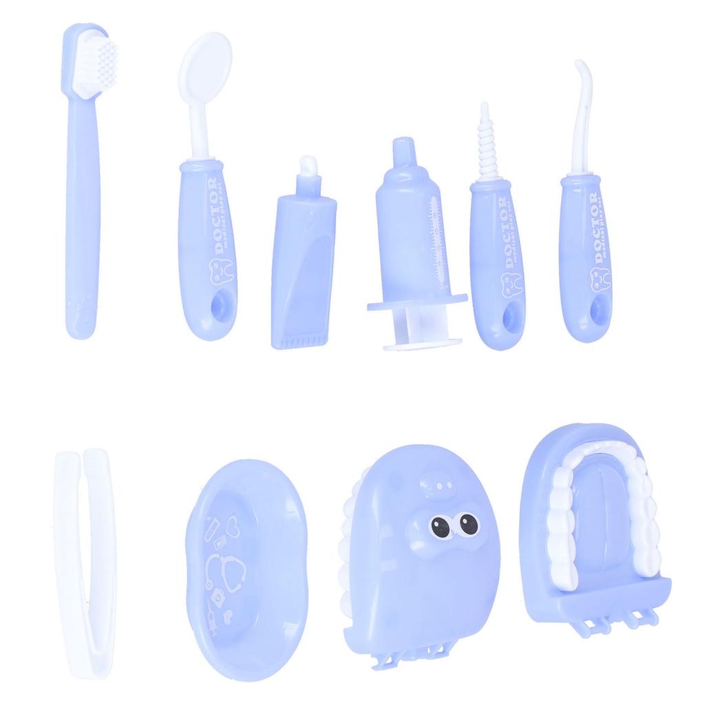 Children's Doctor Toy Set Simulation Dentist Play House Role Playing Medicine Box Stethoscope Children's Toy Set(Pink )