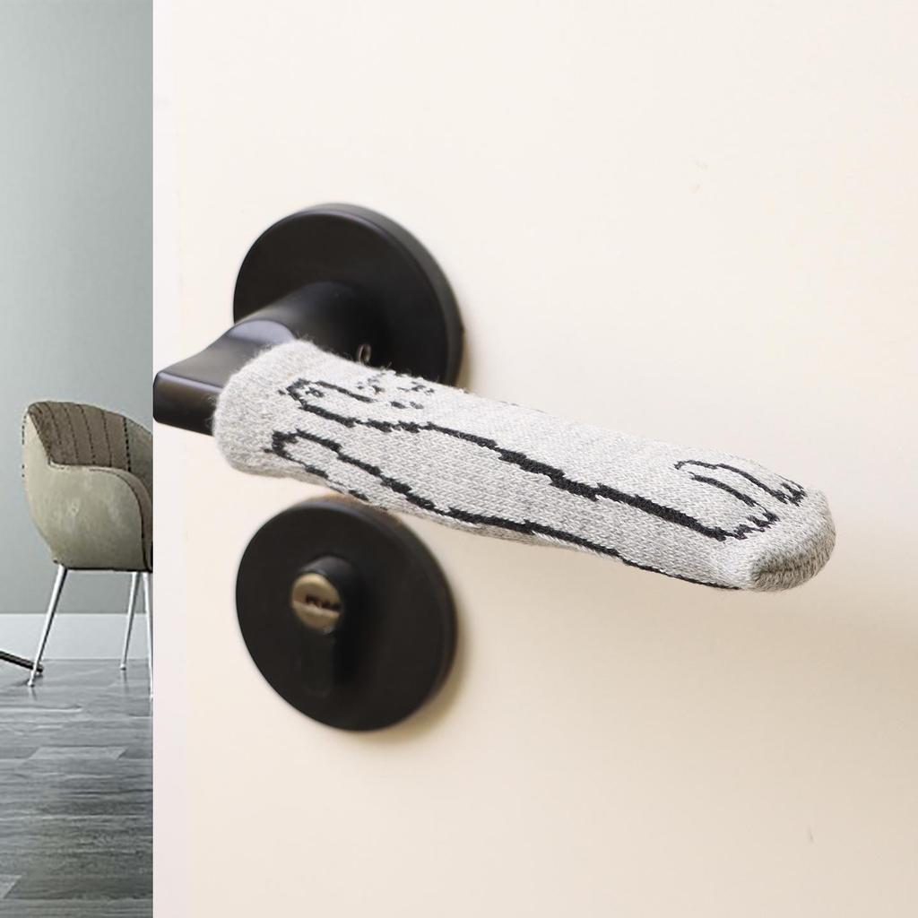 Knitted Anti-Collision Door Handle Cover - Winter Protection Sleeve for Bathroom Door Locks