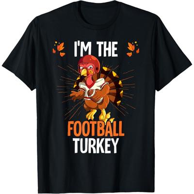 Thanksgiving I'm The Football Turkey T-Shirt