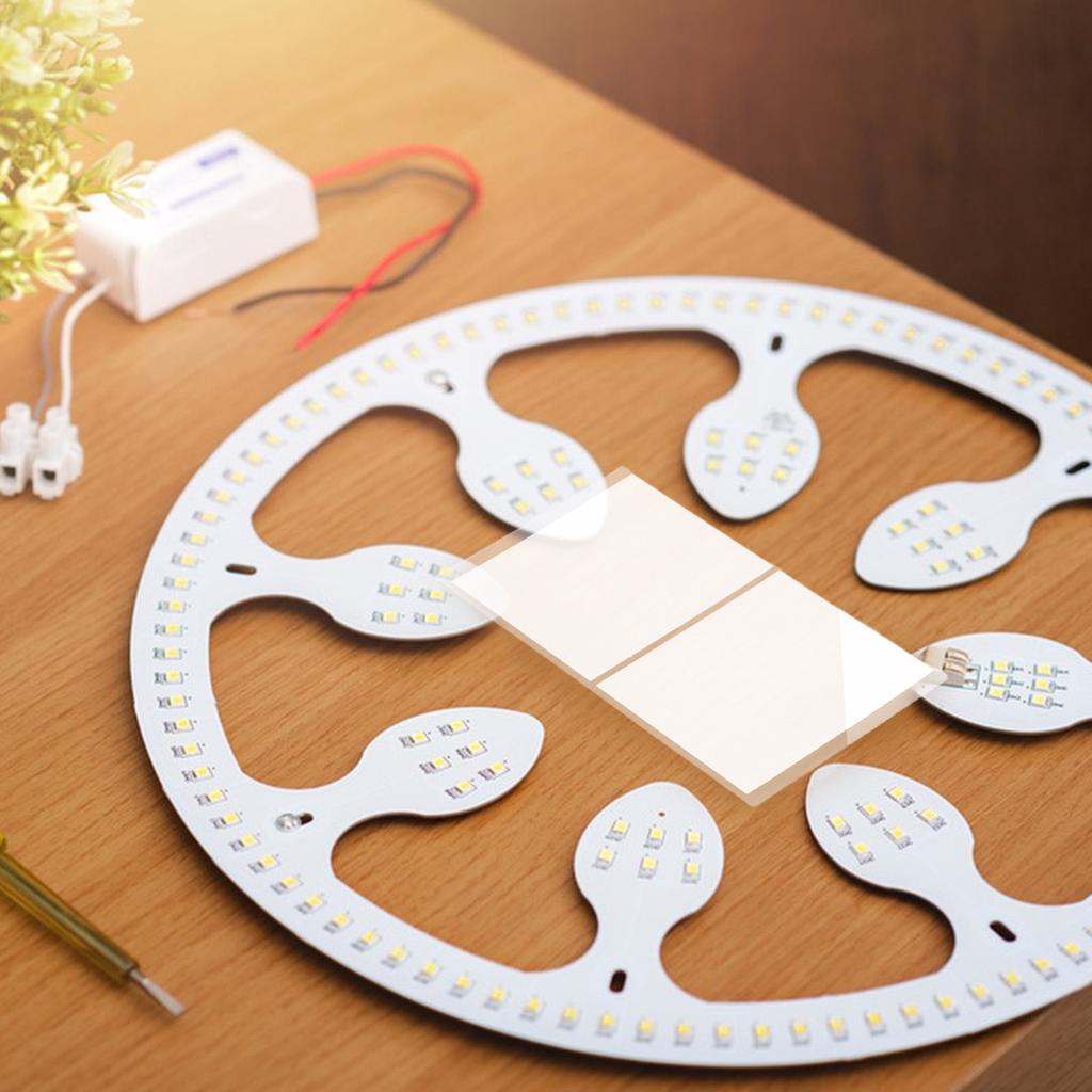 10Pcs Ultra-Thin White LED Light Diffuser Film Sheets Adhesive Soft Glow Glare Reduction for Ceiling Strip Lights Home Office
