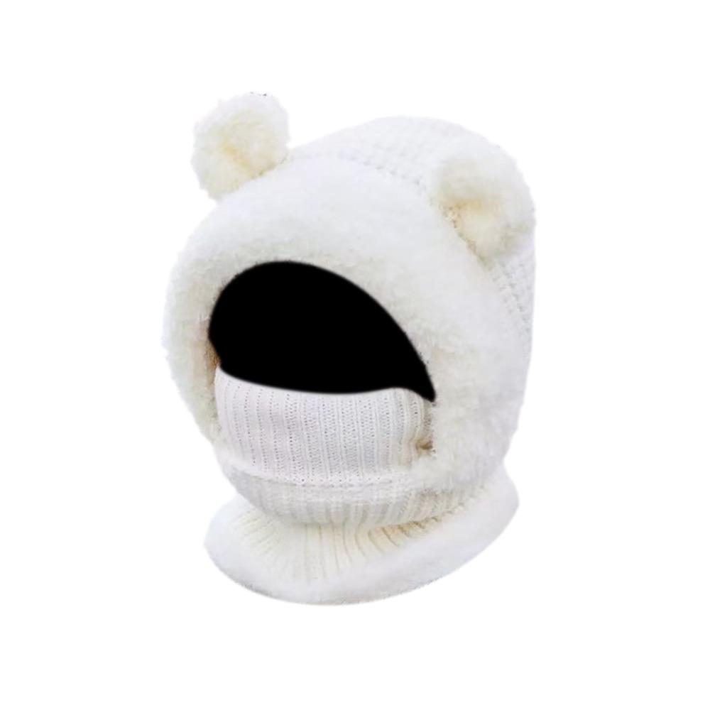 Woolen Kids Winter Hat Windproof Hooded Cap New Neck Warmth Cover Winter