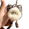 Imitation Rex Rabbit Fur Small Briquettes Plush Car Keychain Pendant Handmade Cute Cute School Bag Pendant Keychain