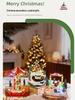 Christmas Glowing Snow House Music Box: Festive Resin Ornament & Night Light Gift