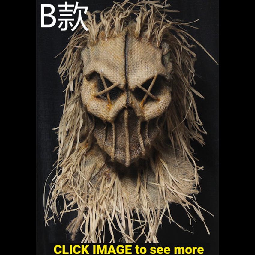 Nieuw eng Halloweenmasker van latex, premium vogelverschrikkerhoofddeksel, spookhoofd