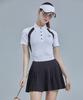 CHUCUCHU Cbess-Ts012W Shell Polo Collar Short Sleeve Top