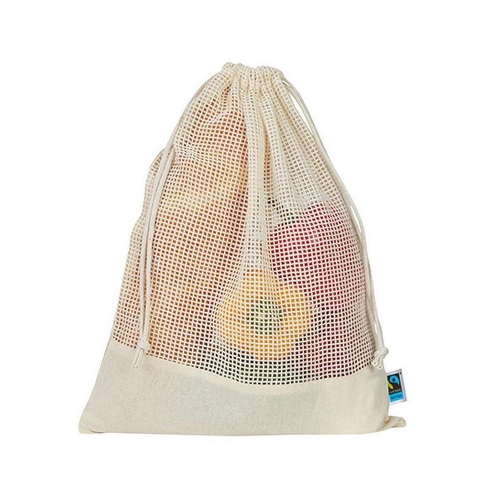 Printwear Cotton Mesh Fairtrade Drawstring Bag