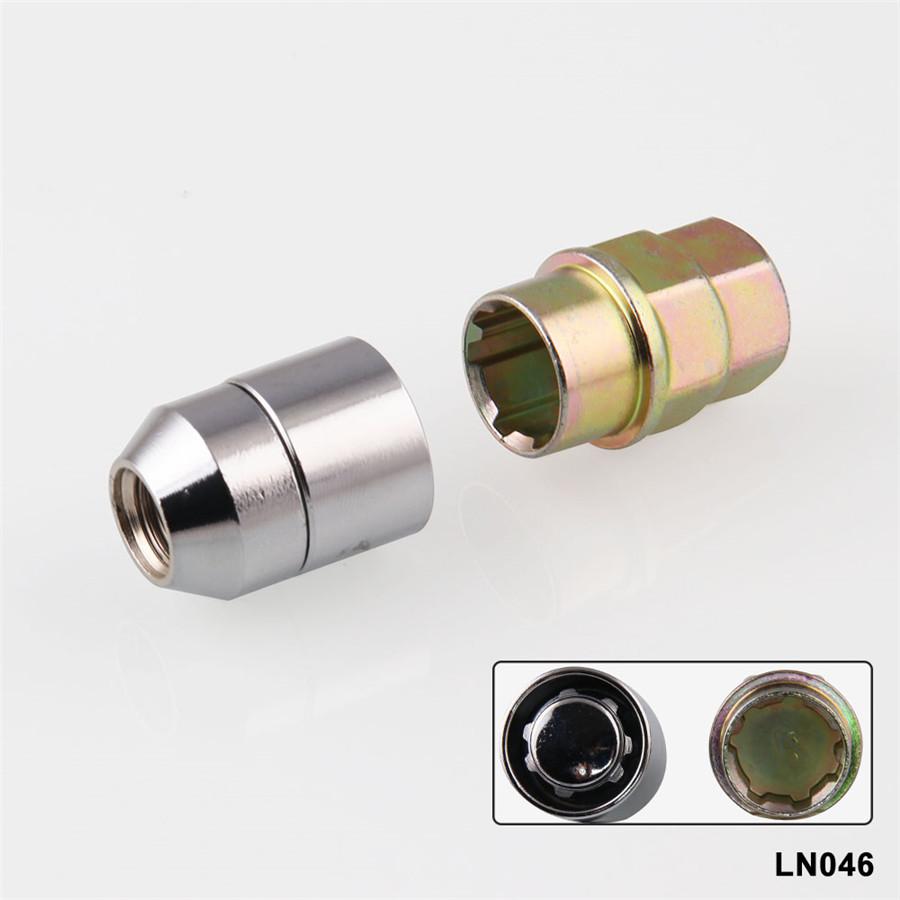 M12x1.5 Alloy Steel Anti Theft Security Lock Nut Wheel Lug Nut 1X Key+4X Locks