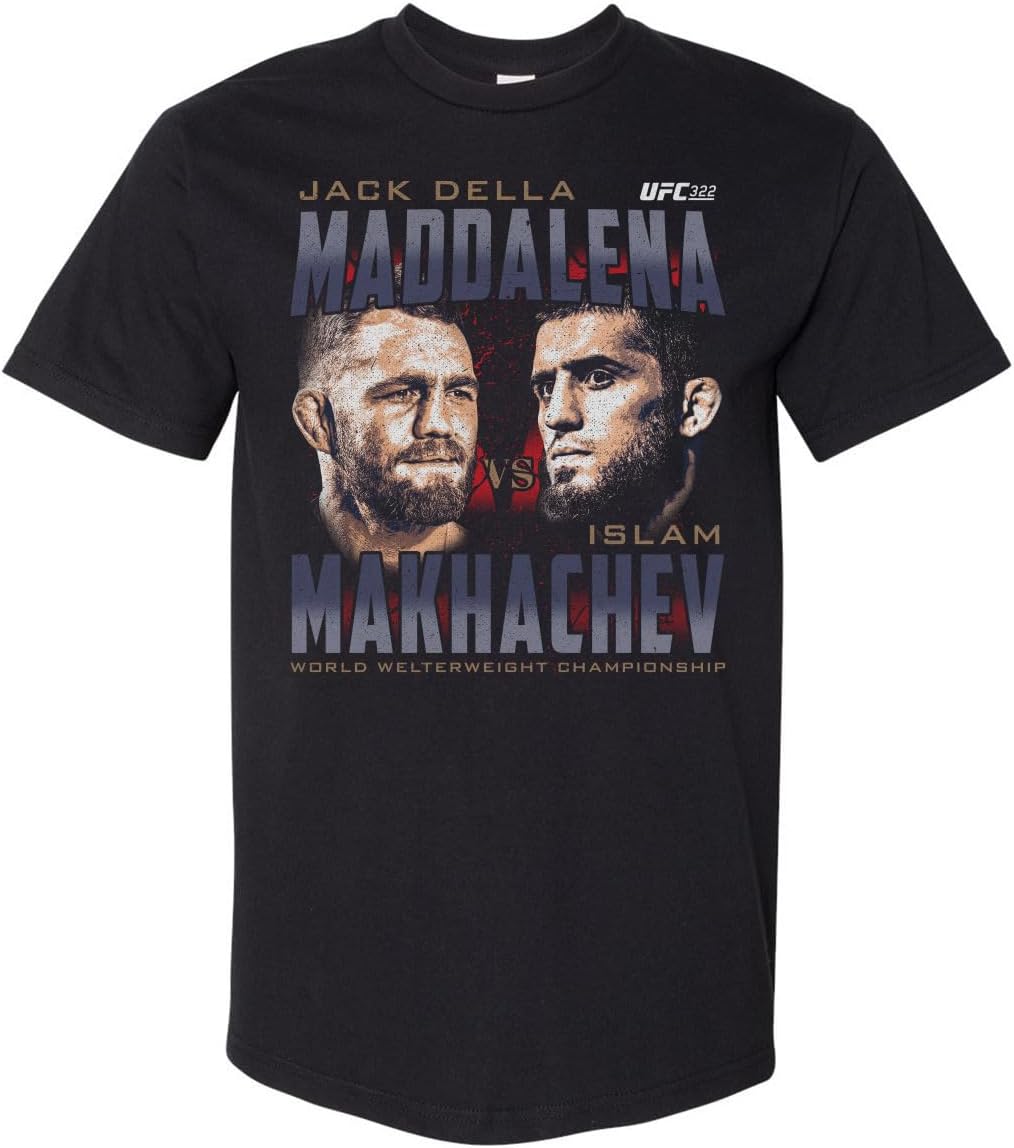 500 УРОВЕНЬ UFC 322 Делла Маддалена против Махачева Мужская футболка Тяжелый вес M