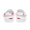 White Printed EVA Clogs for Women Men Flexible Lightweight Slip On Casual Shoes Soft Sole Summer Sandals Daily Comfort Wear
