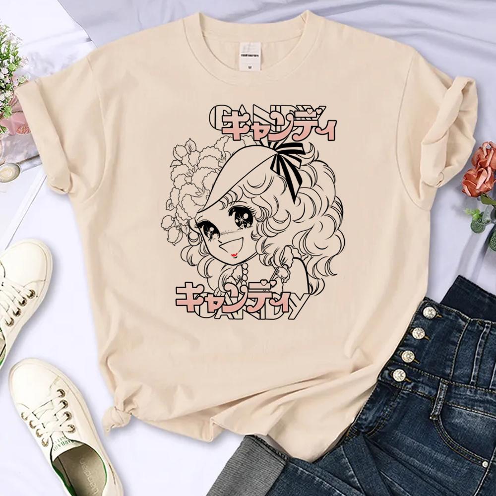 Candy Candy t-shirts women streetwear summer Japanese tshirt female y2k Unisexga harajuku clothes Unisex Top