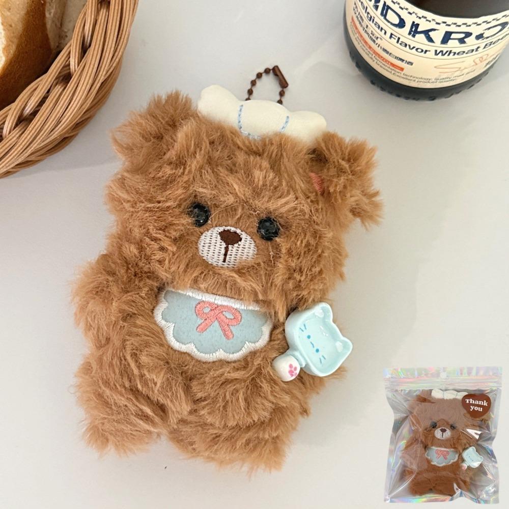 Cute Stuffed Cat Pendant Stress Relief Cartoon Animal Backpack Pendant Soft Feel Black White Kitten Plushie Toy Backpack Decor