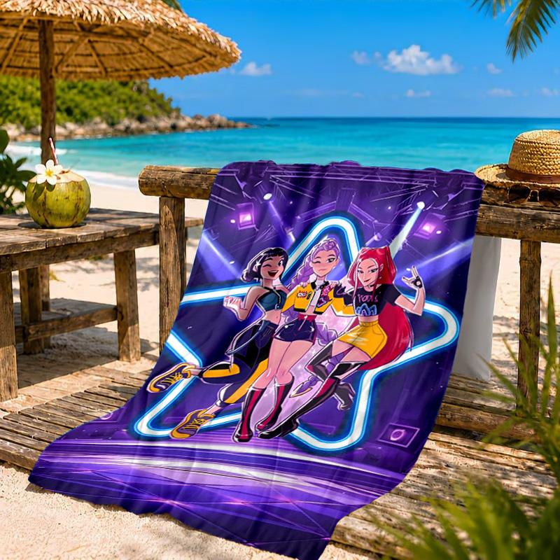 K-pop Demon Hunter Adventure Beach Towel, Quick-drying, Easy to Care for, Suitable for Both Fitness and Beach Vacations,Sports Essential