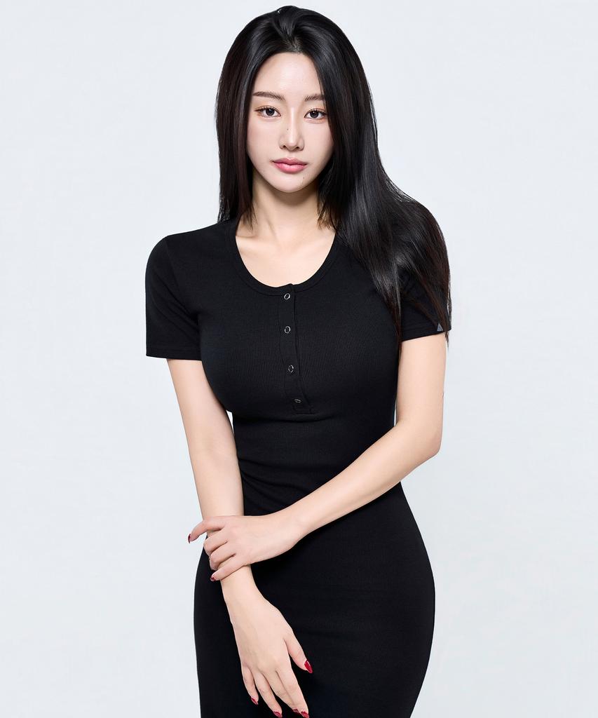 Pijikeolgameoncheu P5087 Short Sleeve Slim Cutout Dress [4 Colors]