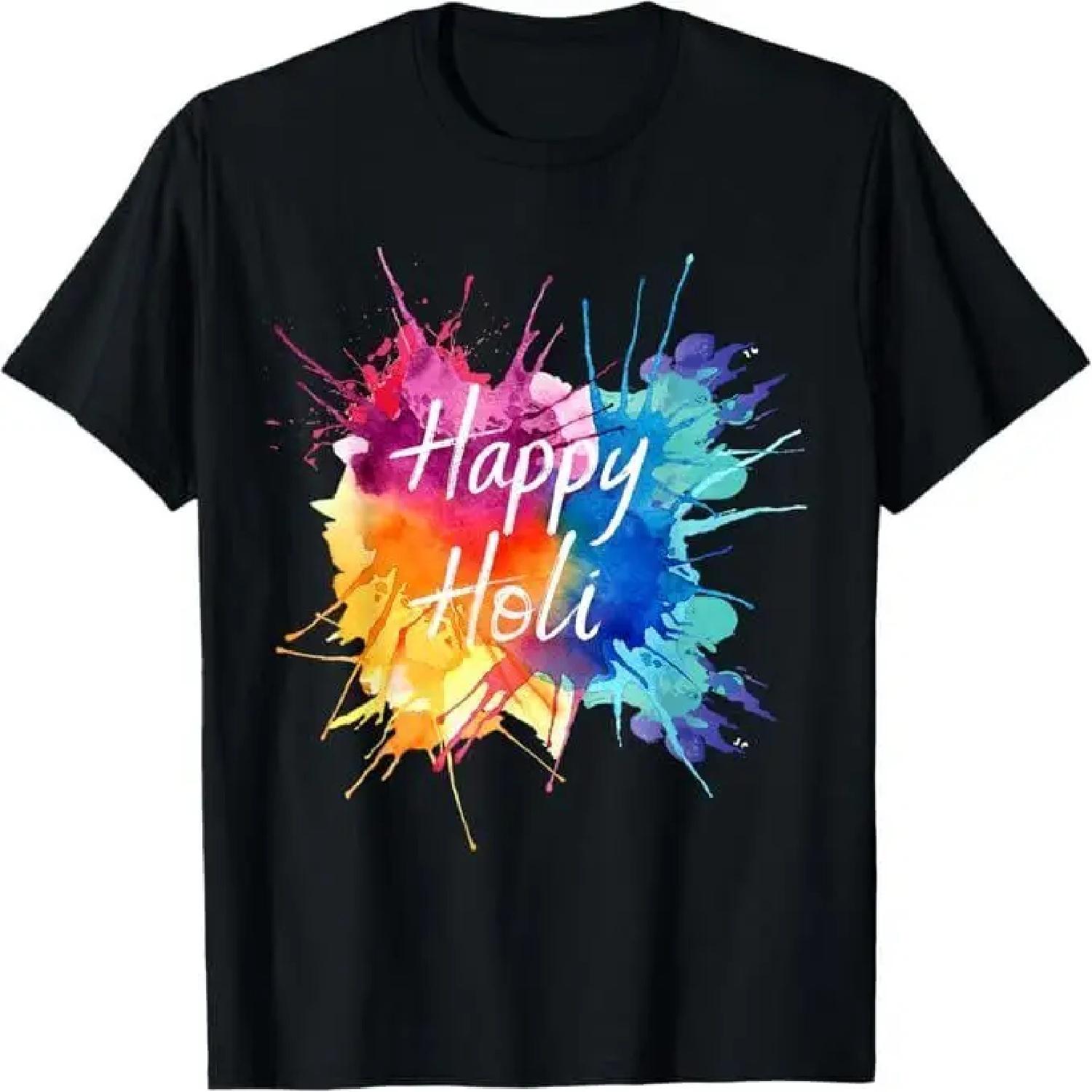 Счастливый Холи Индийский Праздник Цветов Индия Индуистская Весна Футболка S