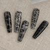 Lace Design Nail Foils Stripe Pattern Black White Nail Stickers Leopard Print Sequin Effect Nail Decorations Manicure DIY