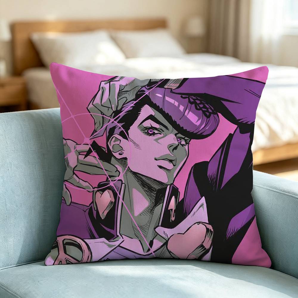 Jojo Josuke Higashikata-A Pillow Case Square Double-Sided Sofa Cushion Cover Bedroom Bedside Pillow Gift