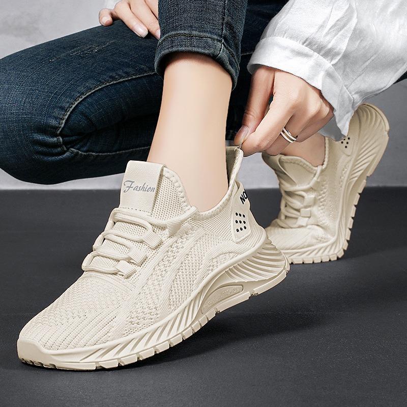 Shoes women's new summer fashion casual sports shoes single shoes breathable trend mesh fly-woven sports women's shoes