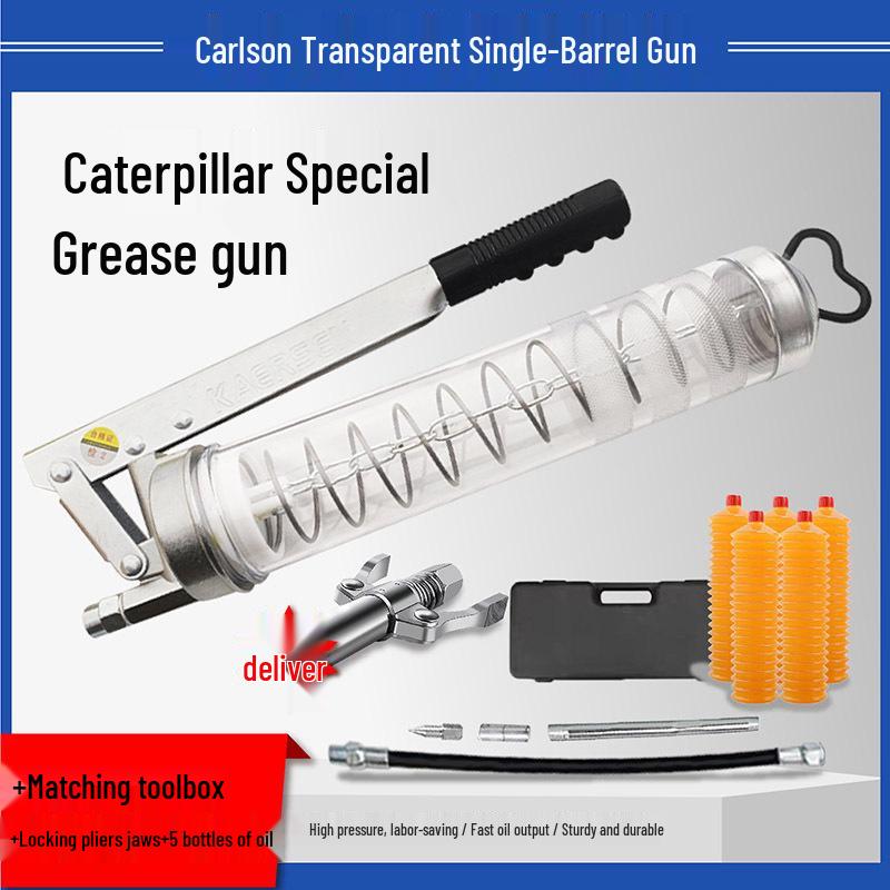 Carlson Zipper Grease Gun: Mini Excavator Chain Type Mechanical Lubricating Oil Bullet Gun