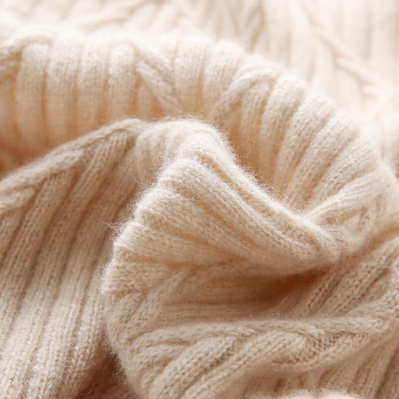 Women's Hooded Cable Knit Cashmere Sweater