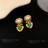Real Gold Electroplated Medieval Pearl Earrings, European and American Exaggerated Retro Studs, Niche High-end Temperament Earrings, Women