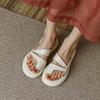 Fashion 2024 Summer Woman Shoes Fashion Open Toe Low Heel Women Sandals Slipper Platform Casual Roman Shoes Women