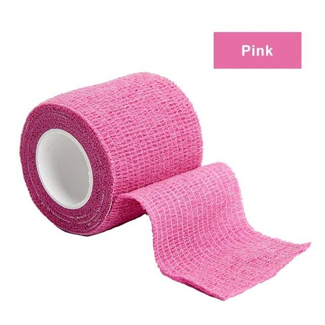 1 rol 2,5/5/7,5/10 cm*4,8 m Niet-geweven Elastisch Zelfklevend Verband Cohesief Verband voor Sport Fixatie Vinger Pols Been