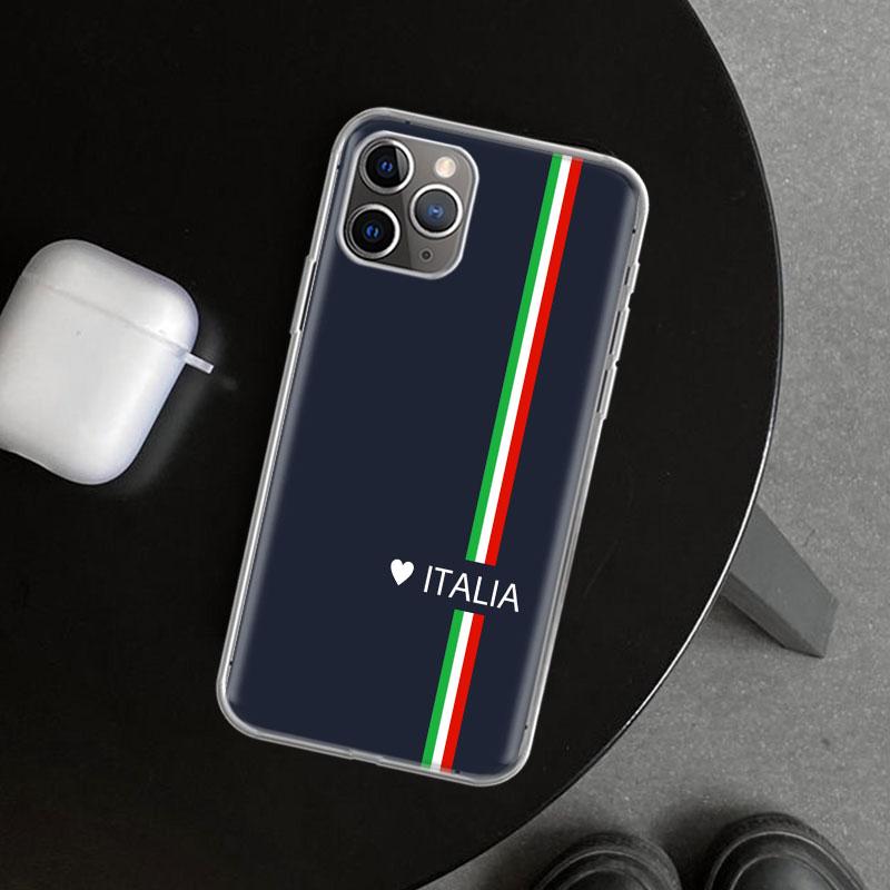 Italy Flag Phone Case Cover for iPhone 11 12 13 Mini 14 15 Plus 16 Pro Max 17 Air 7 8 + SE Art Customized Fundas 11 12 13 Mini 1