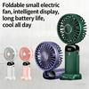Handheld Fan USB Mini Portable Rechargeable Small Fan Digital Display Folding Aromatherapy Small Electric Fan