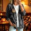 Women's Casual Fashion Long Sleeve Halloween Print Jacket for Party and Everyday Outfits