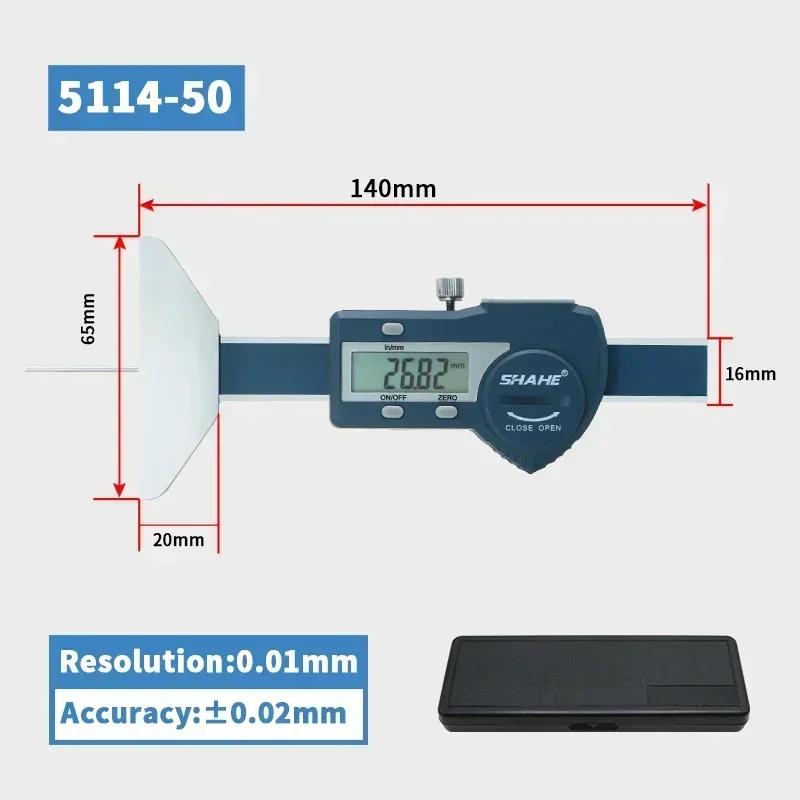 SHAHE Digital Depth Gauge 0-25mm/0-50 Mm Tread Depth Gauge For Car Tire Digital Depth Calipers Measuring Tools