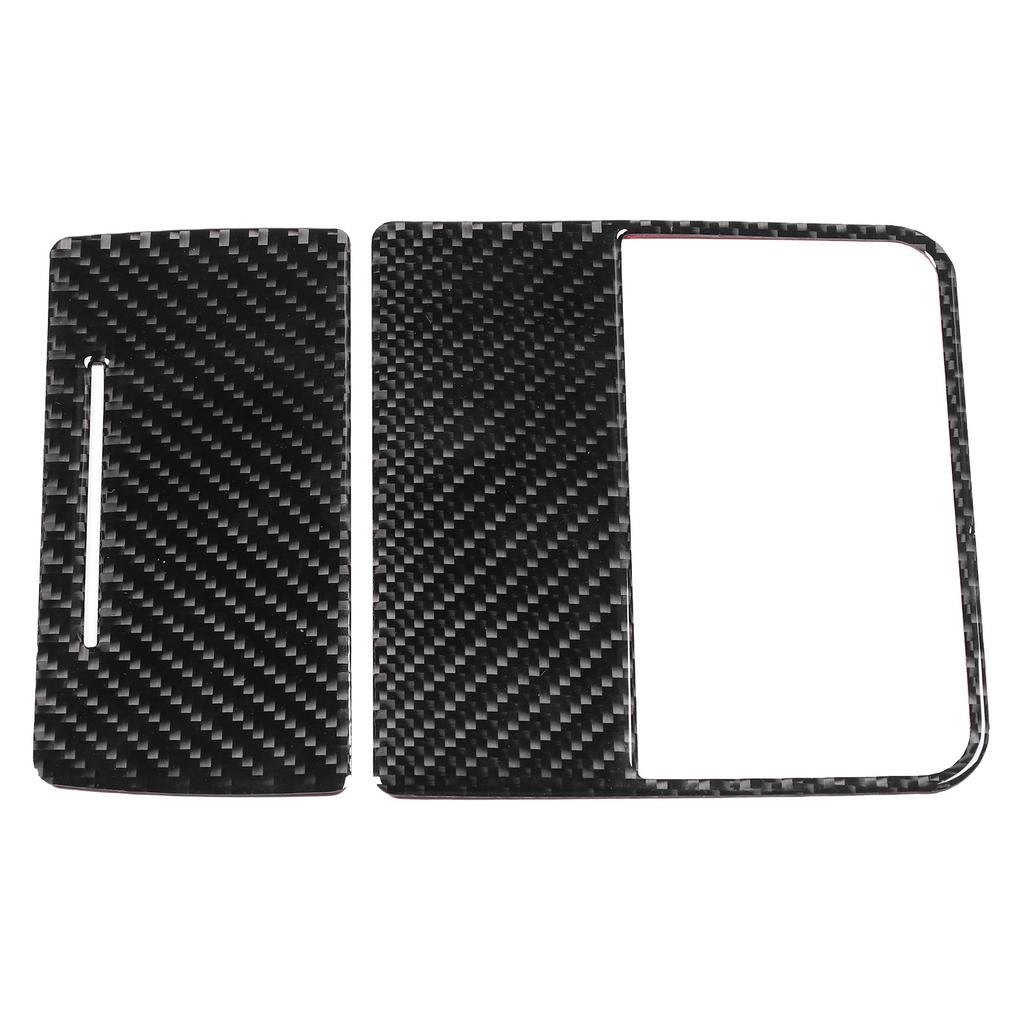 2pcs Rear Storage Panel Trim Cover Real Carbon Fiber Stylish Car Interior Decoration