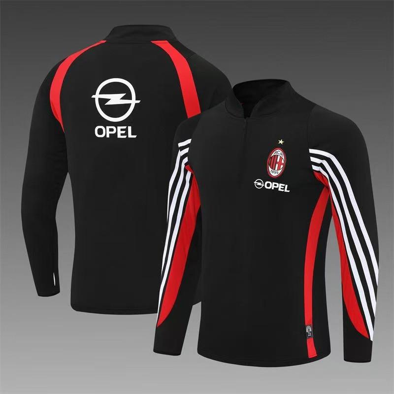 Vintage Football Training Jersey AC Milan Man U Brazil Long Short Sleeve Soccer T-Shirt