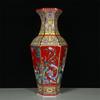 Kinesisk Imitation Forntida Porslinssamling Jingdezhen Antik Qianlong Palats Emaljerad Sexkantig Vas Keramiska Tillbehör Artikel