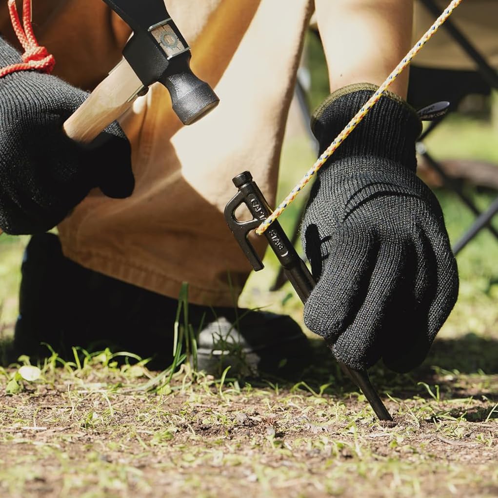 Captain Stag (CAPTAIN STAG) Forged Pegs, CS Forged Solid Pegs, 30cm, Set of 8, Cathodic Electrodeposition Coating, Black, Made In Japan, UA-4551