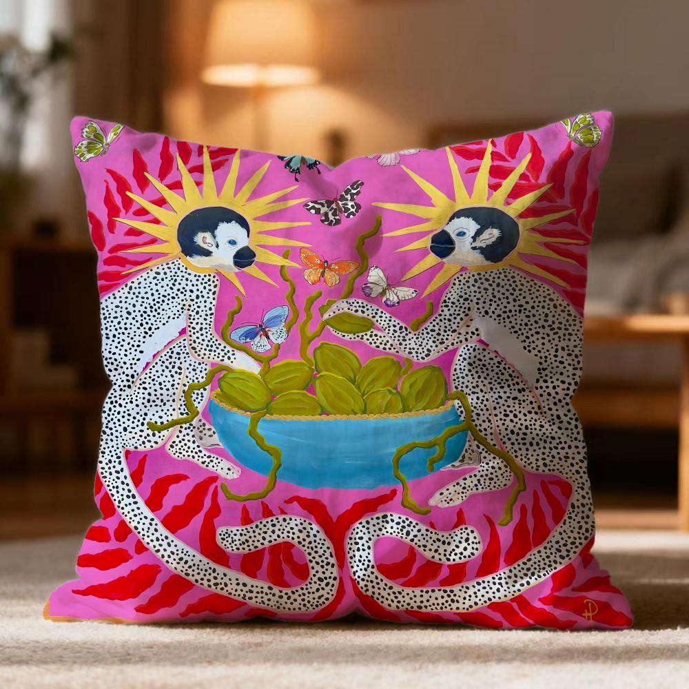 Popular P-Ppaige gemmeled Cushion Cover Soft Washable Pillow Case Multi-Scene for Couch Bed Travel Office Use