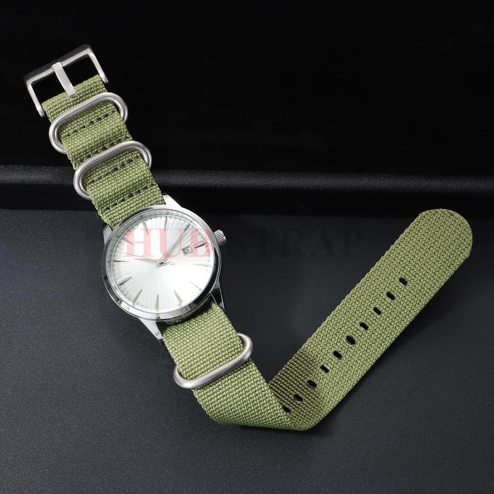 Fashion Ribbed Nylon Watchband Replacement Bracelet Men Women Nylon Watch Band With Silver Pin Buckle 20mm 22mm Universal Strap
