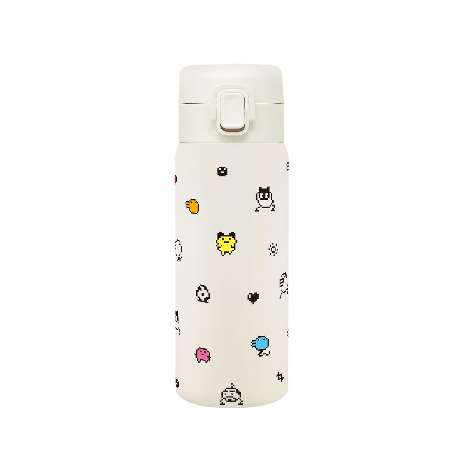 

Tamagotchi Vacuum Insulated Stainless Steel One-Push Bottle 350ml Dot One-Touch Lock Easy Use One Hand Water 203-001