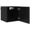 Wall Mounted TV Shelf 4 pcs Black Oak 30.5 x 30 x 30 cm