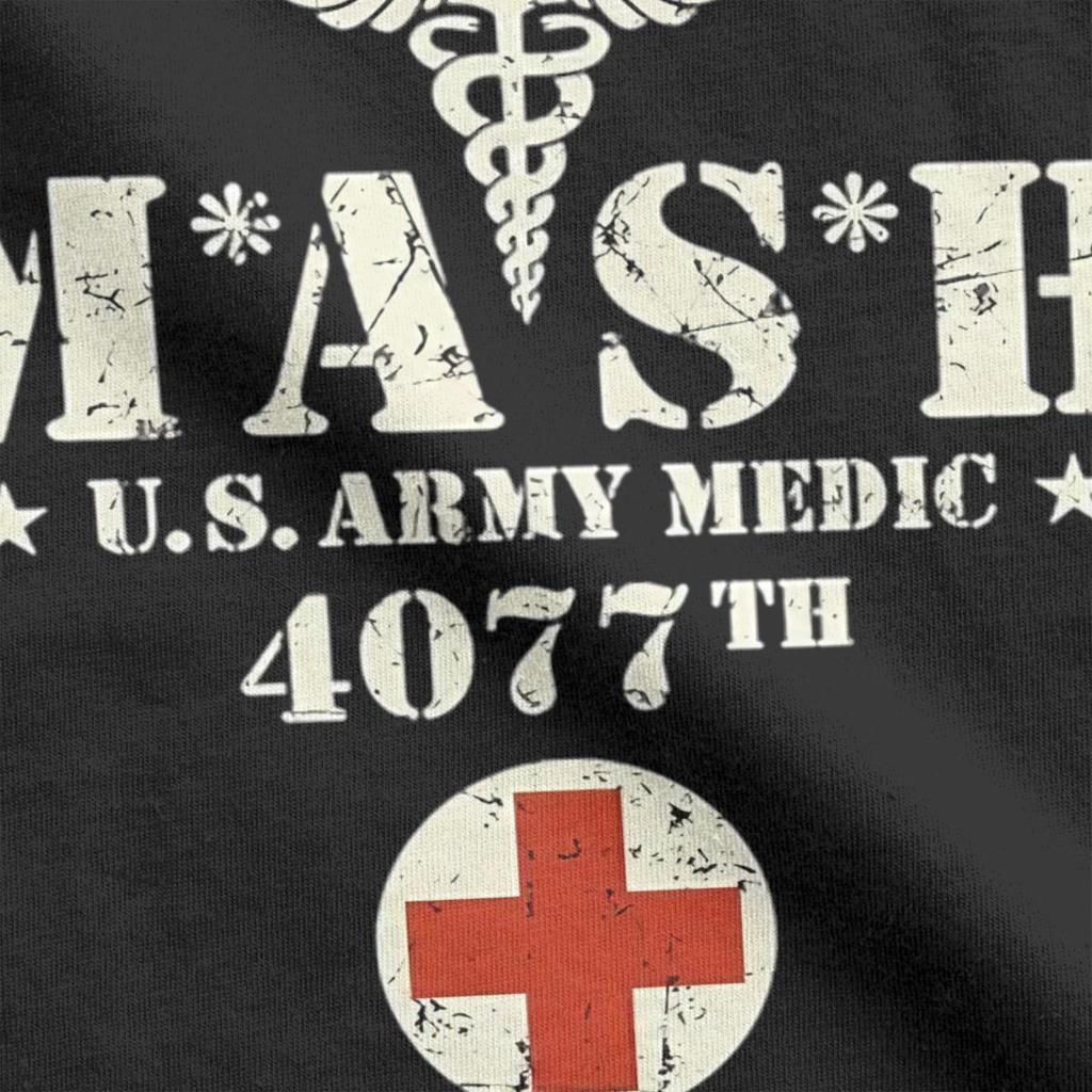 Novelty Mash 4077 Alan Alda War 4077th T-Shirt Men Women's Round Neck Cotton T Shirts M*A*S*H Short Sleeve Tees Gift  Clothes