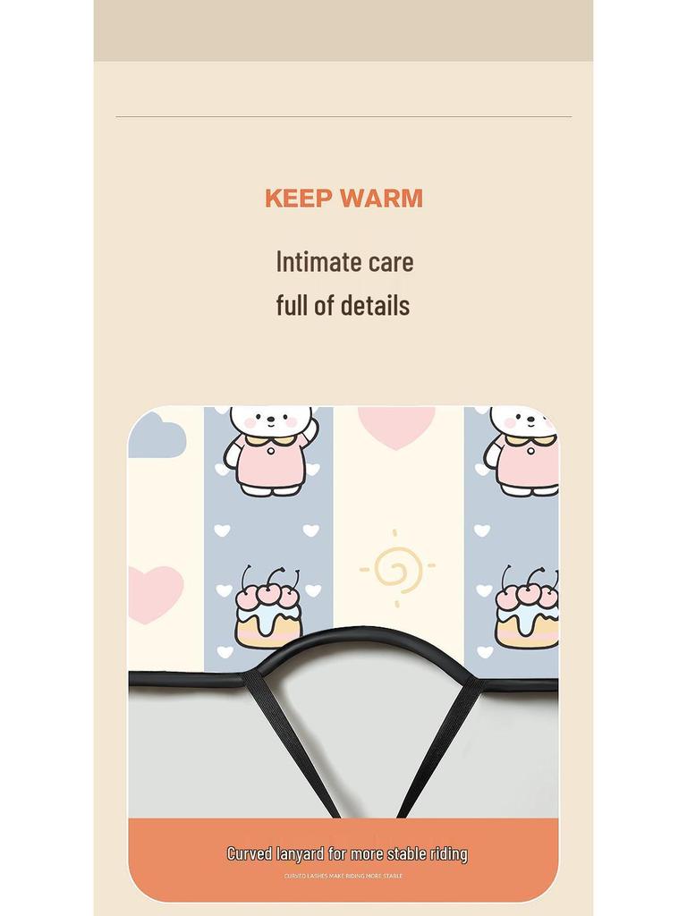 Winter Fleece-lined Waterproof Windshield Cover for Electric Bicycles